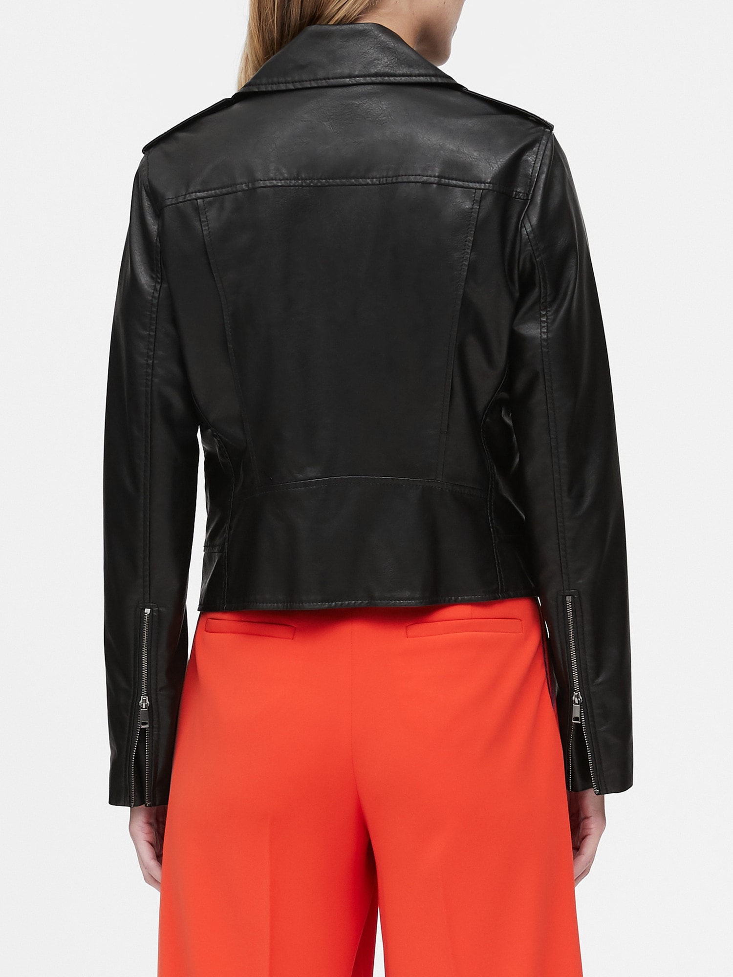 Vegan leather moto jacket banana clearance republic