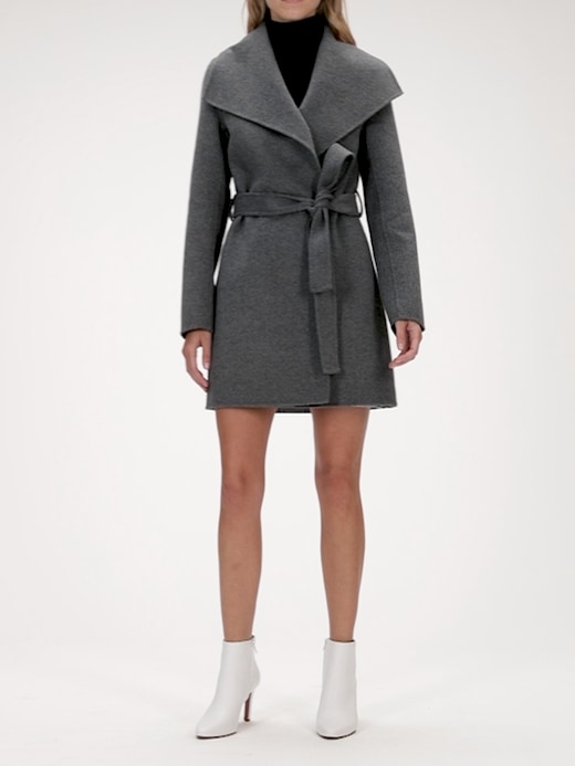 banana republic double face wrap coat