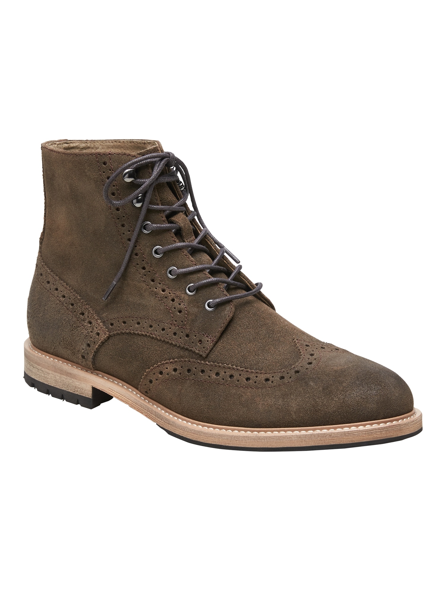 Booth Suede Brogue Boot
