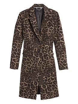 Banana republic hot sale leopard coat