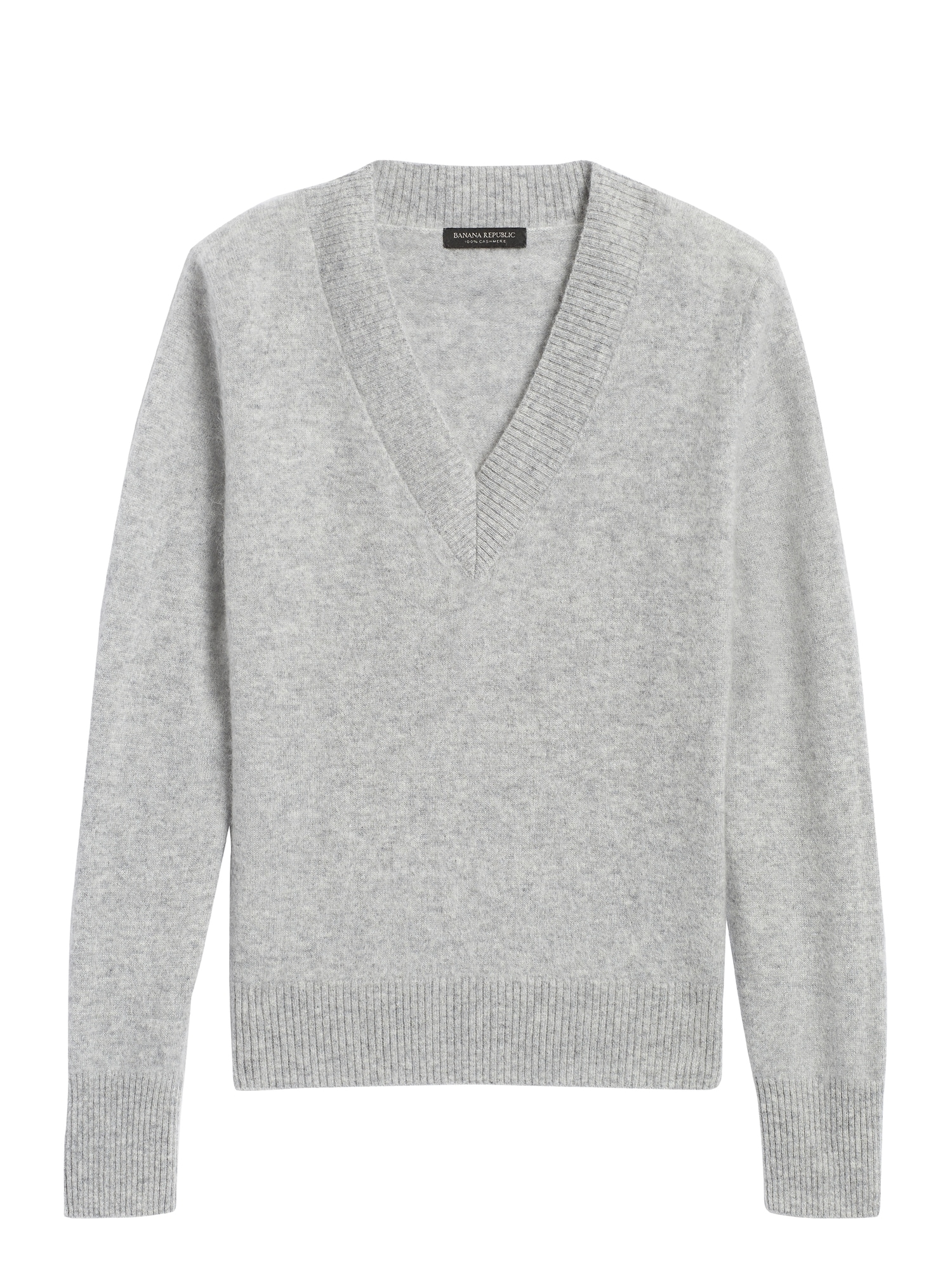 Brushed Cashmere V-Neck Sweater