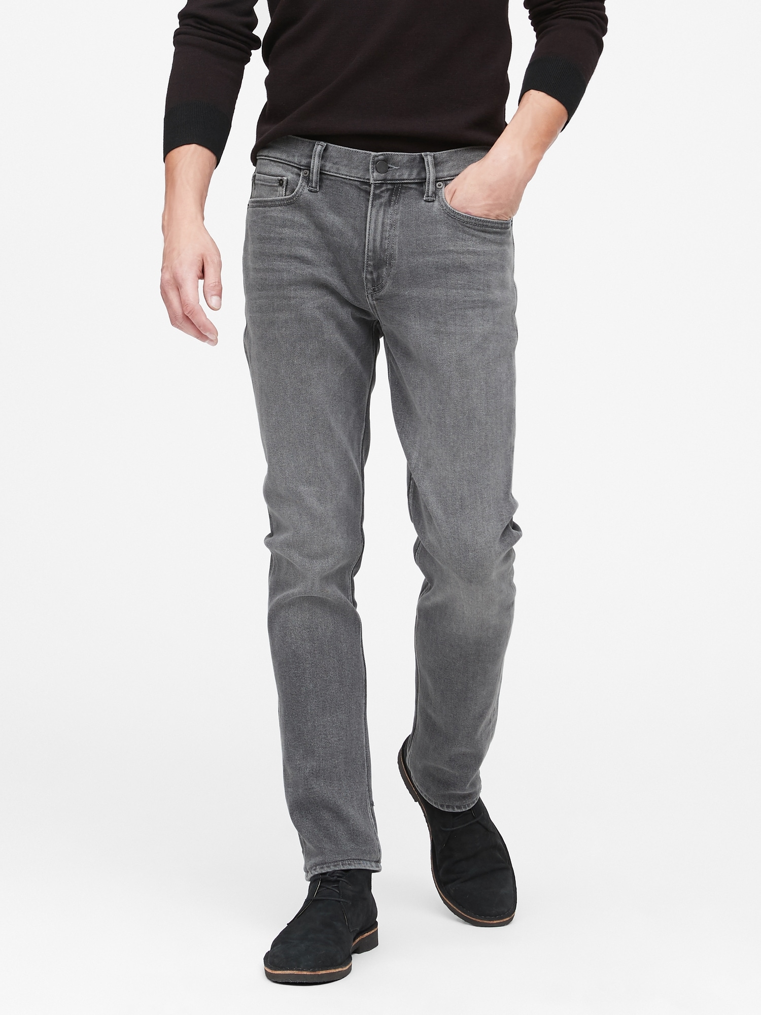 gray slim jeans