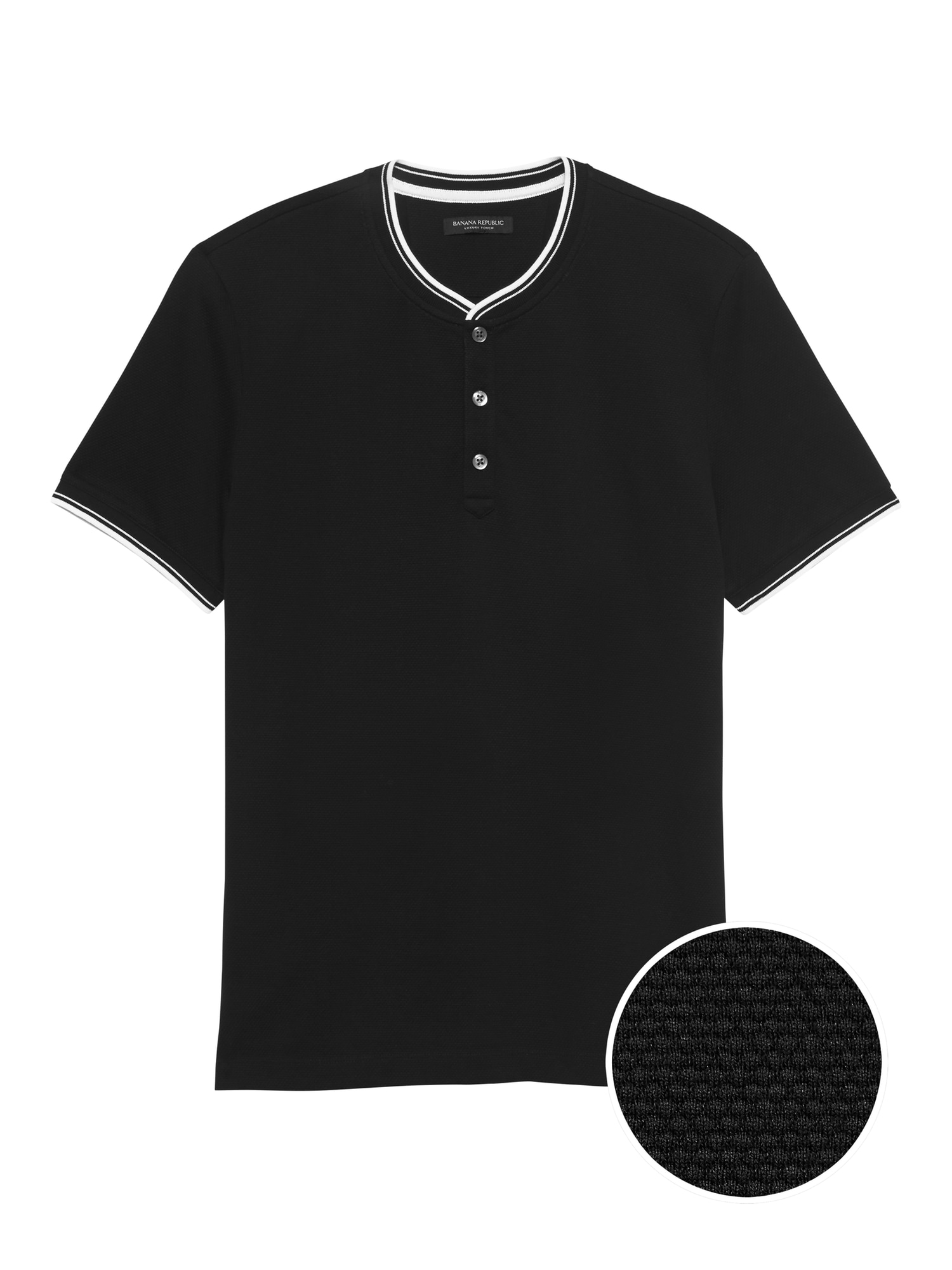 Luxury-Touch Henley T-Shirt