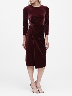 banana republic velvet shift dress