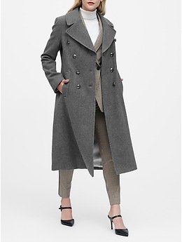 Italian Melton Long Coat | Banana Republic