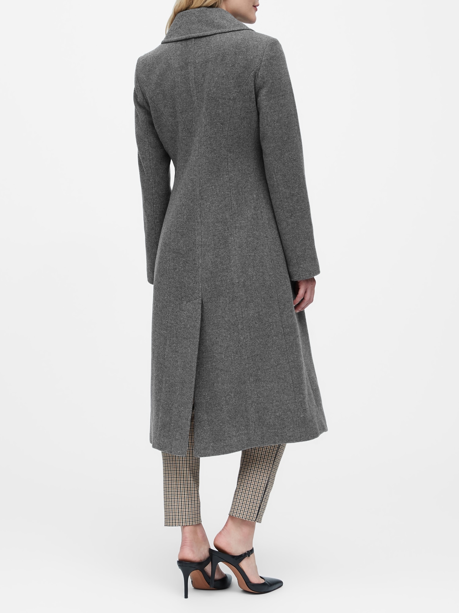 Italian melton cheap long coat