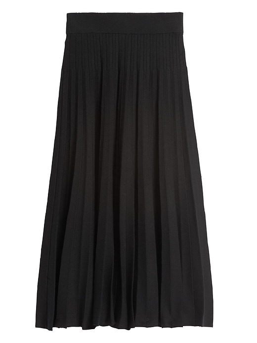 JAPAN EXCLUSIVE Pleated Knit Midi Skirt | Banana Republic