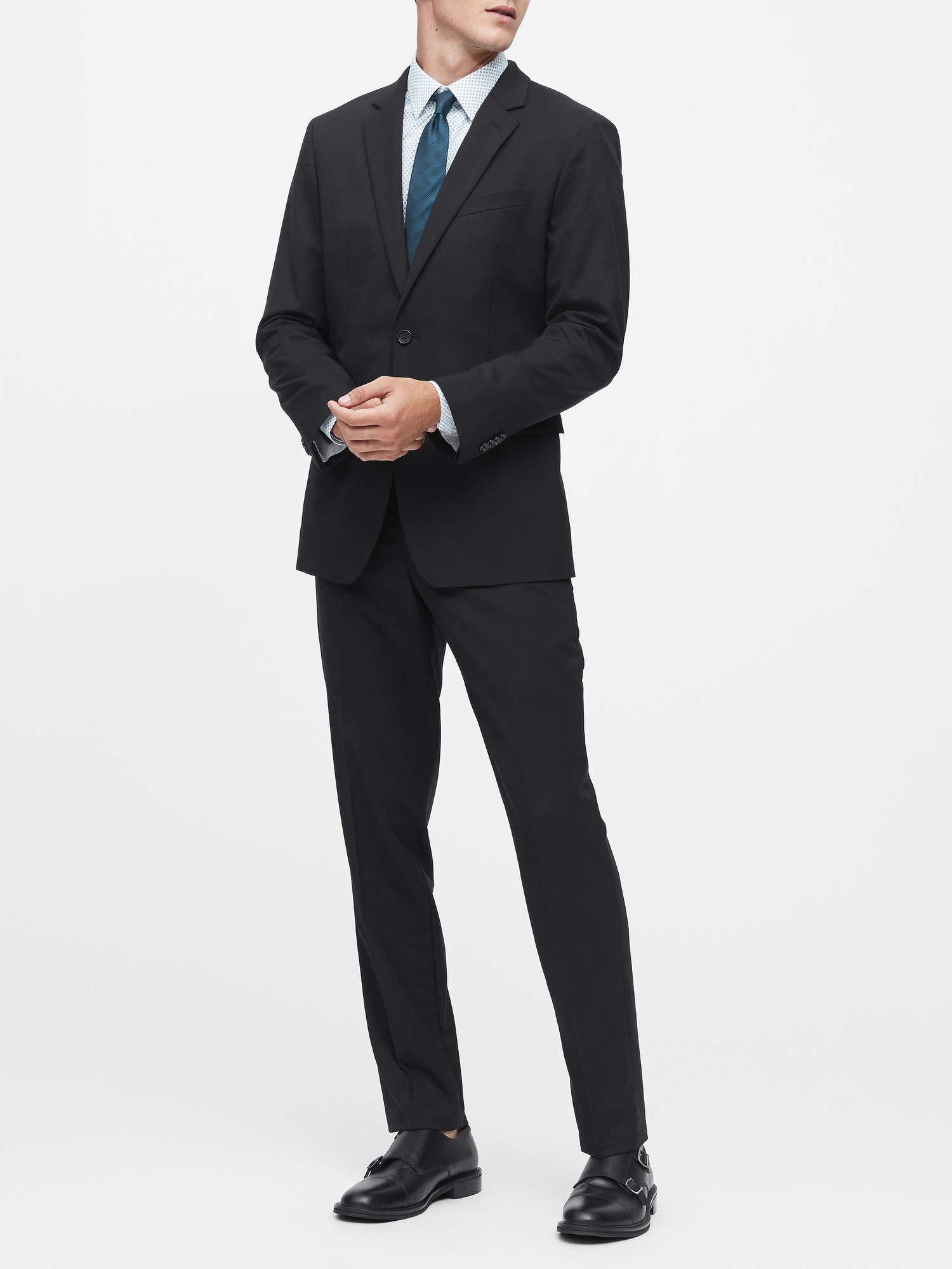 Standard Solid Italian Wool Suit Jacket Banana Republic