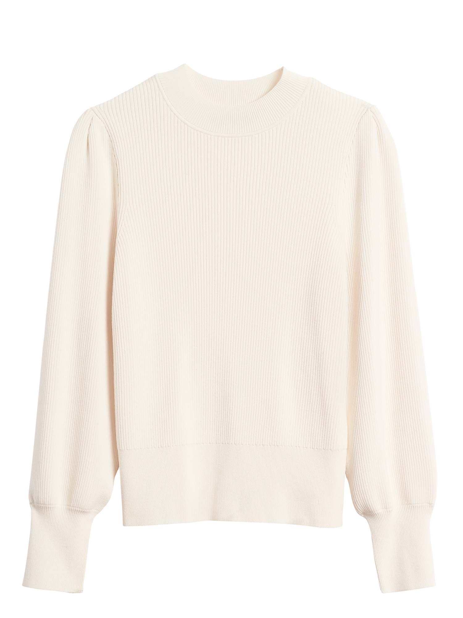 Puff-Sleeve Cropped Sweater