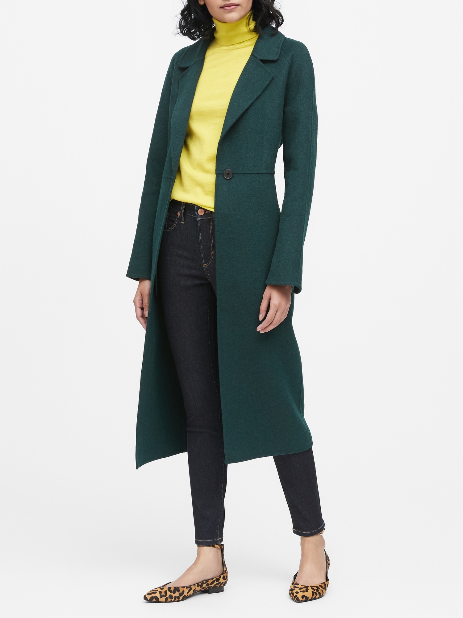 Unlined Double-Faced Maxi Coat 