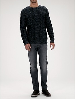 Wool-Blend Cable-Knit Sweater | Banana Republic