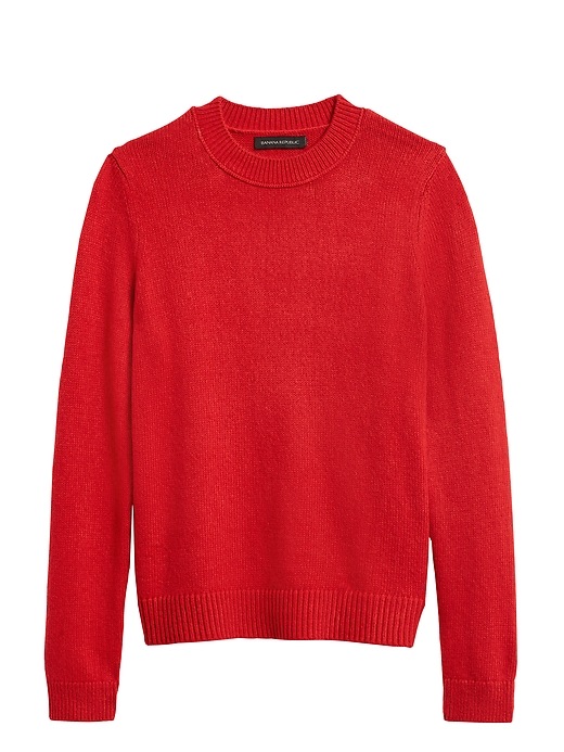 Cotton-Blend Crew-Neck Sweater | Banana Republic