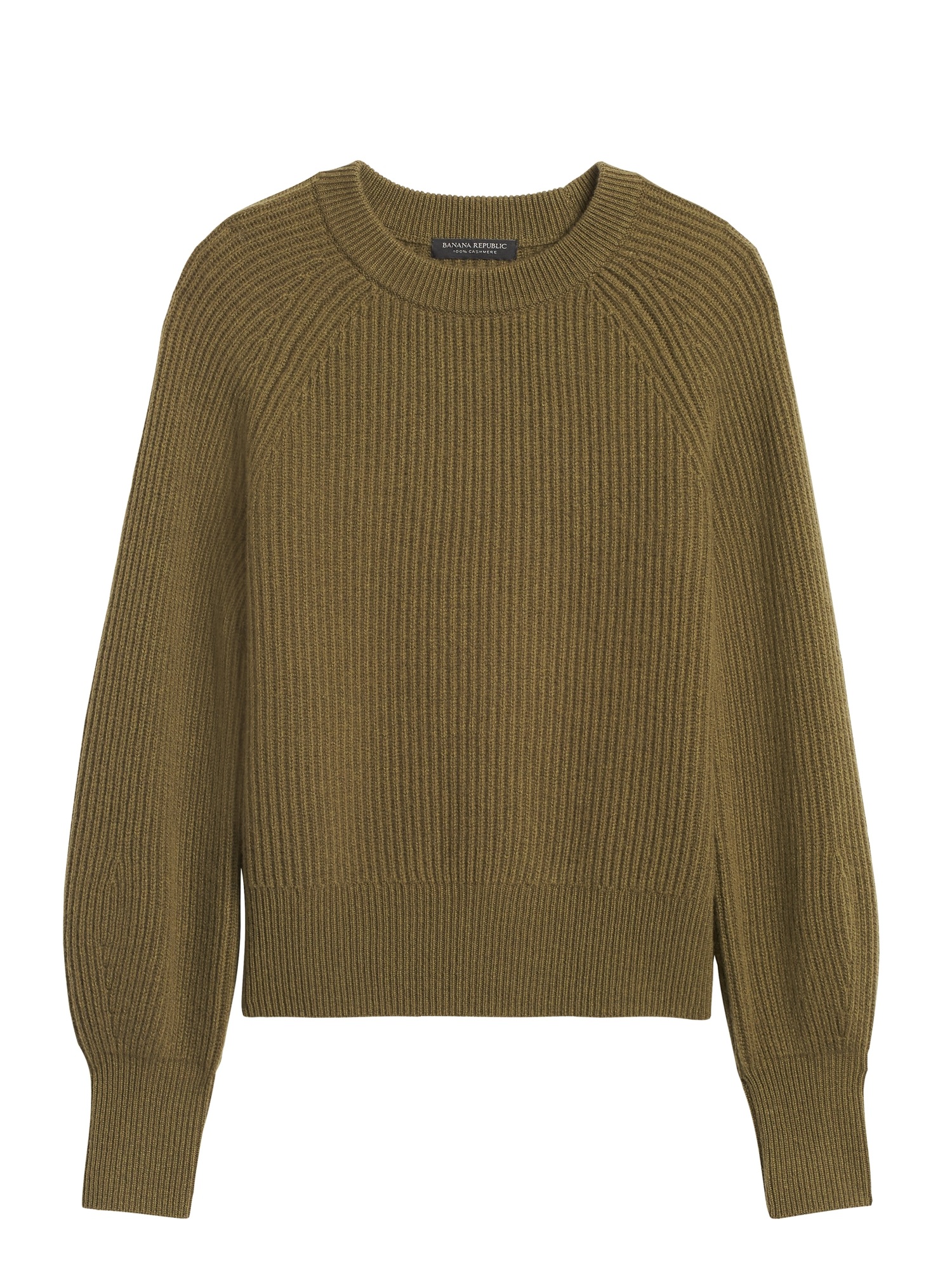 Cashmere Blouson-Sleeve Sweater