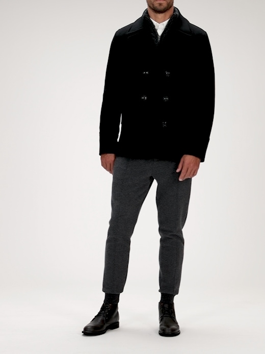 Italian Melton Peacoat Banana Republic