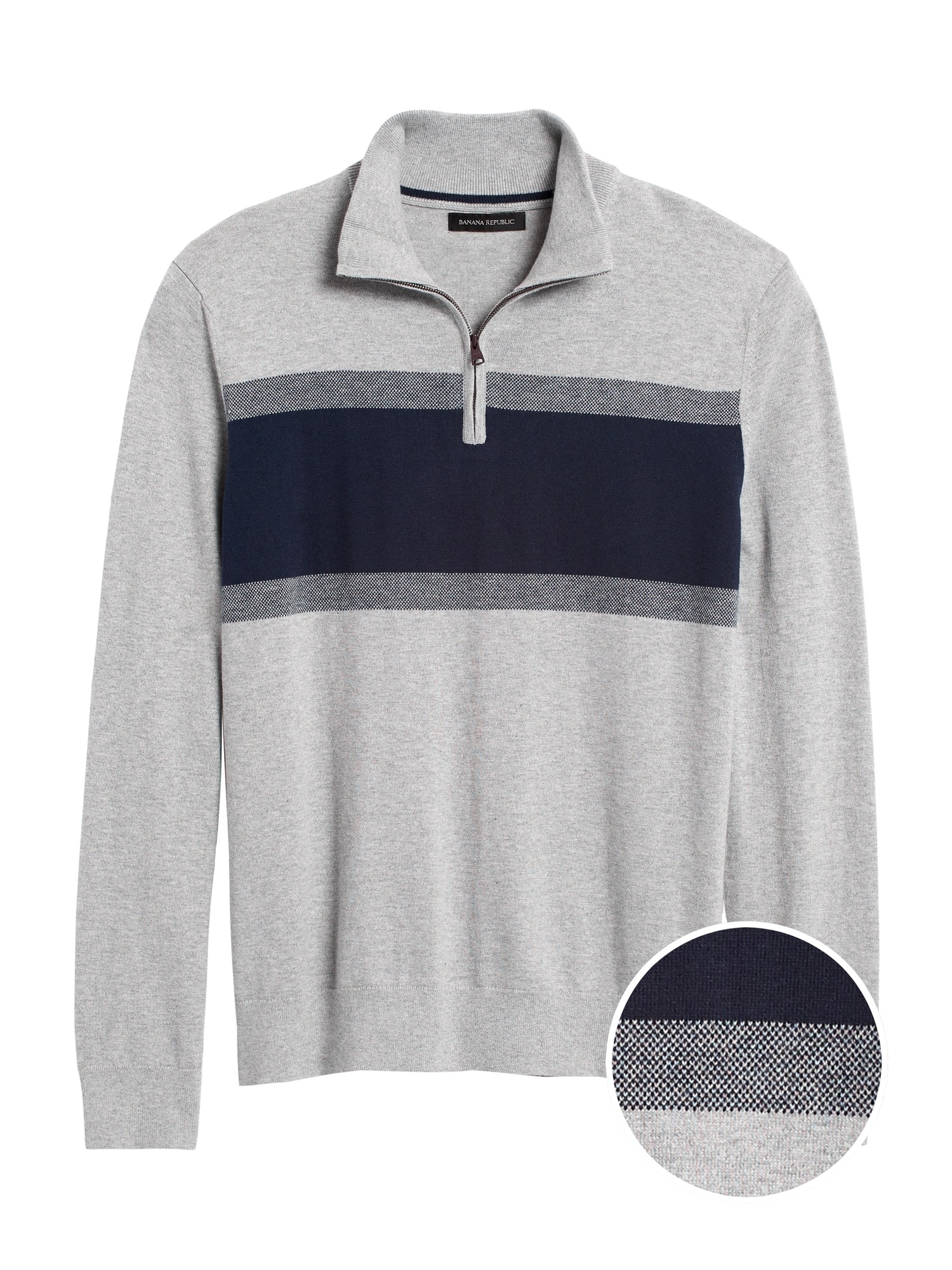 Cotton Cashmere Half-Zip Sweater