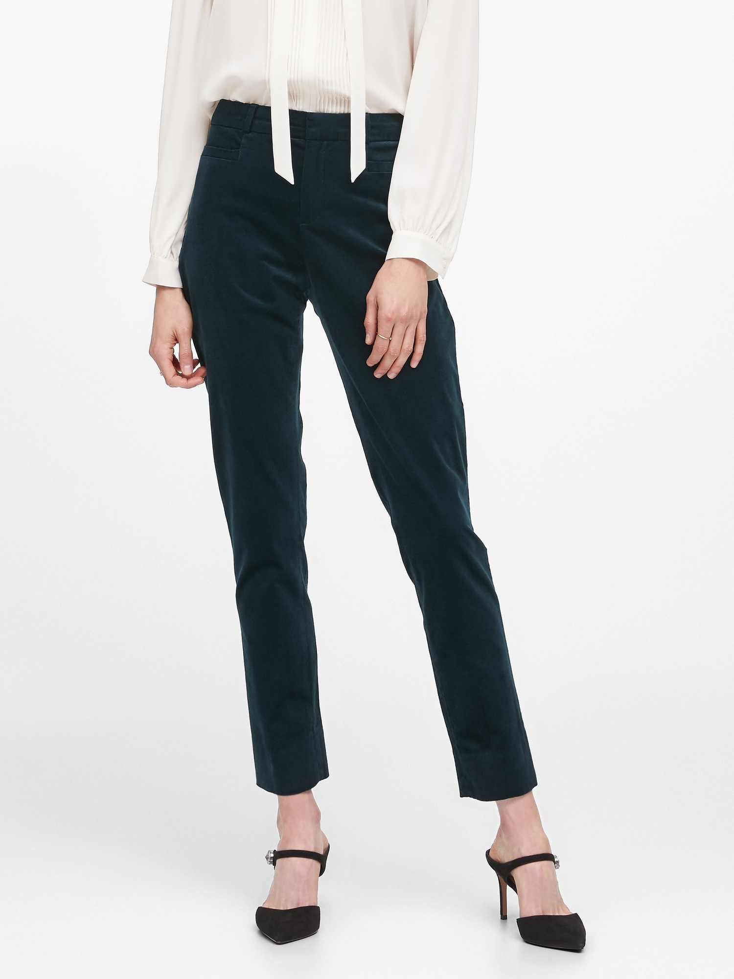 Petite Modern Sloan Skinny-Fit Velvet Pant