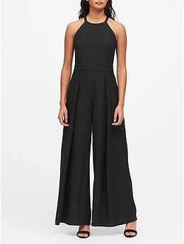 Wide Leg Halter Jumpsuit