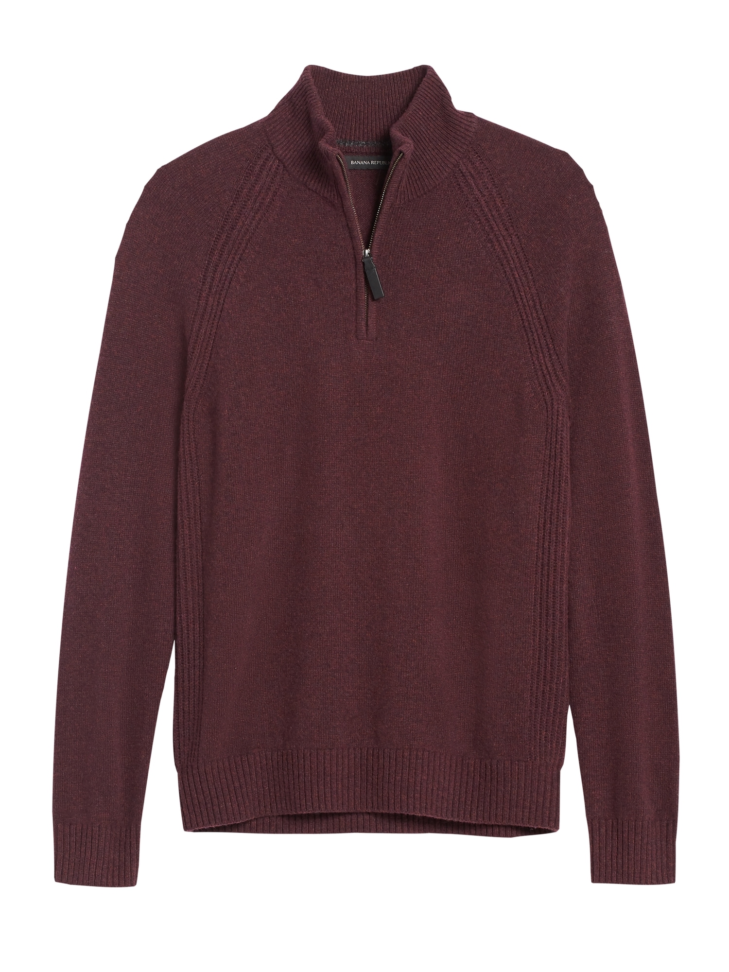 Italian Merino-Blend Half-Zip Sweater