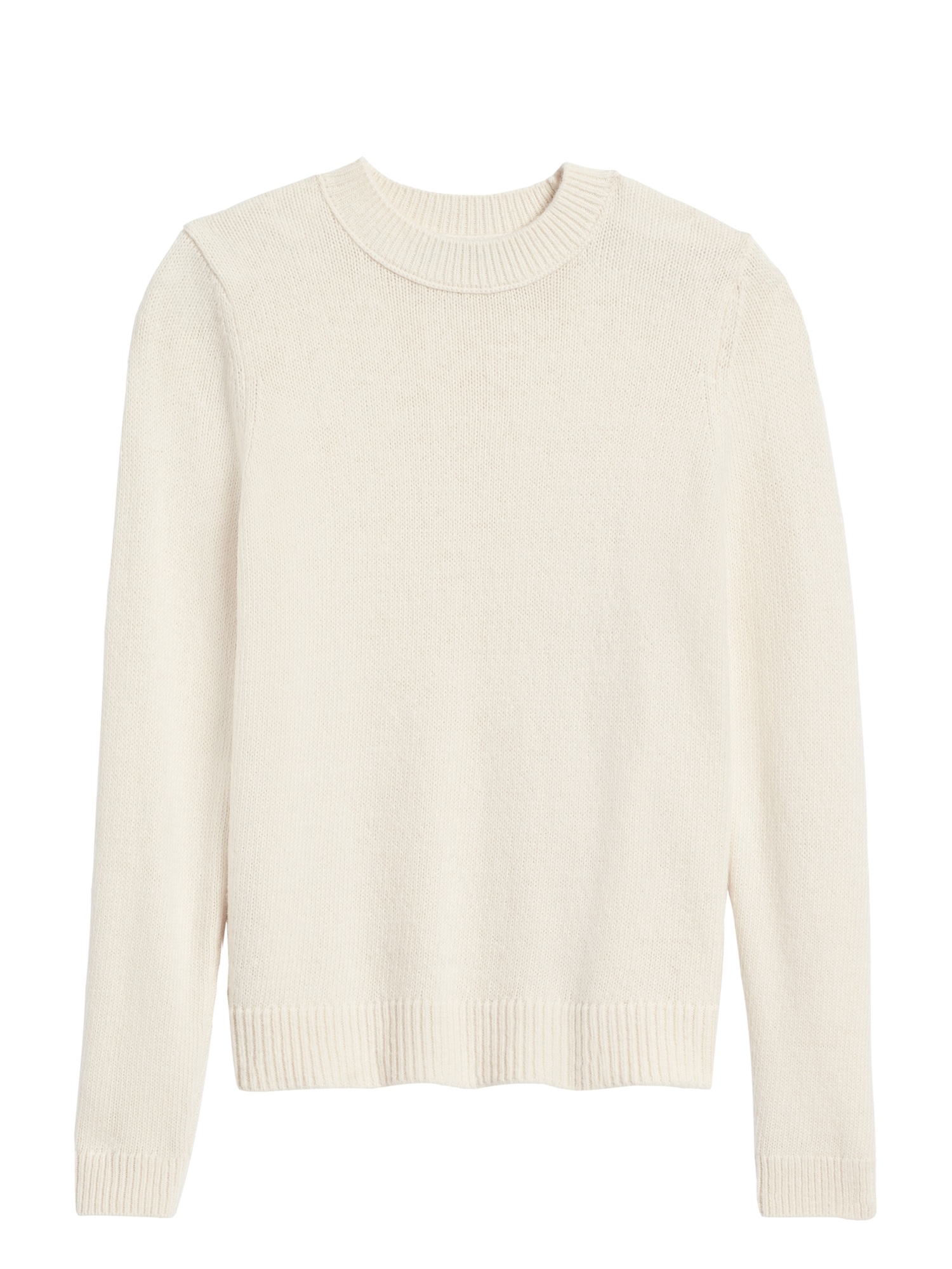 Petite Cotton-Blend Crew-Neck Sweater | Banana Republic