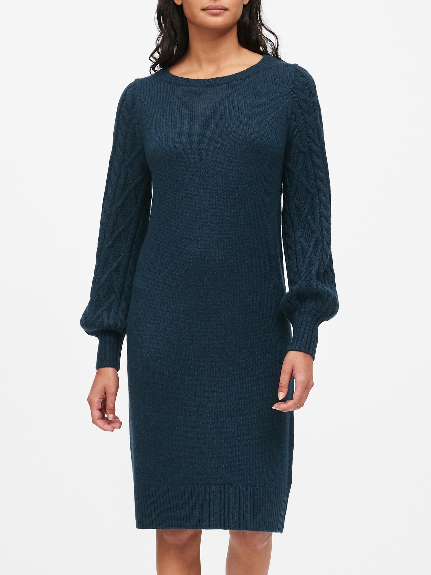 Cable-Knit Sweater Dress
