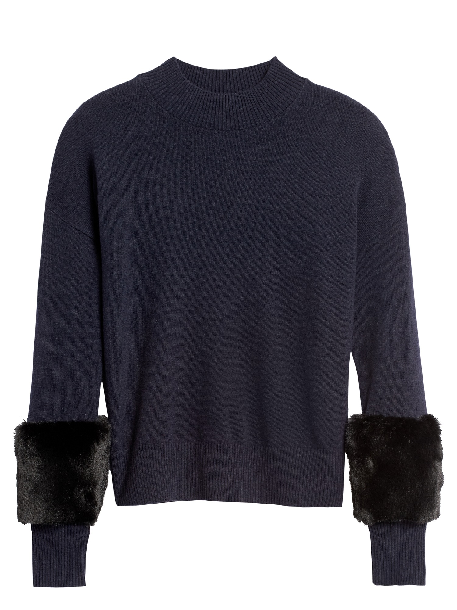 JAPAN EXCLUSIVE Faux Fur Sleeve Sweater