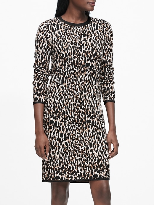 banana republic leopard dress