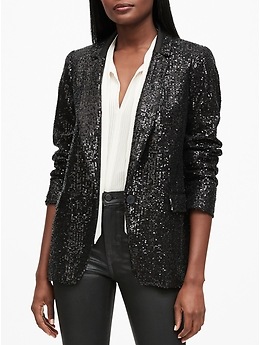 outlets wholesalers Banana Republic black sparkle blazer & pants suit women´s  size 12