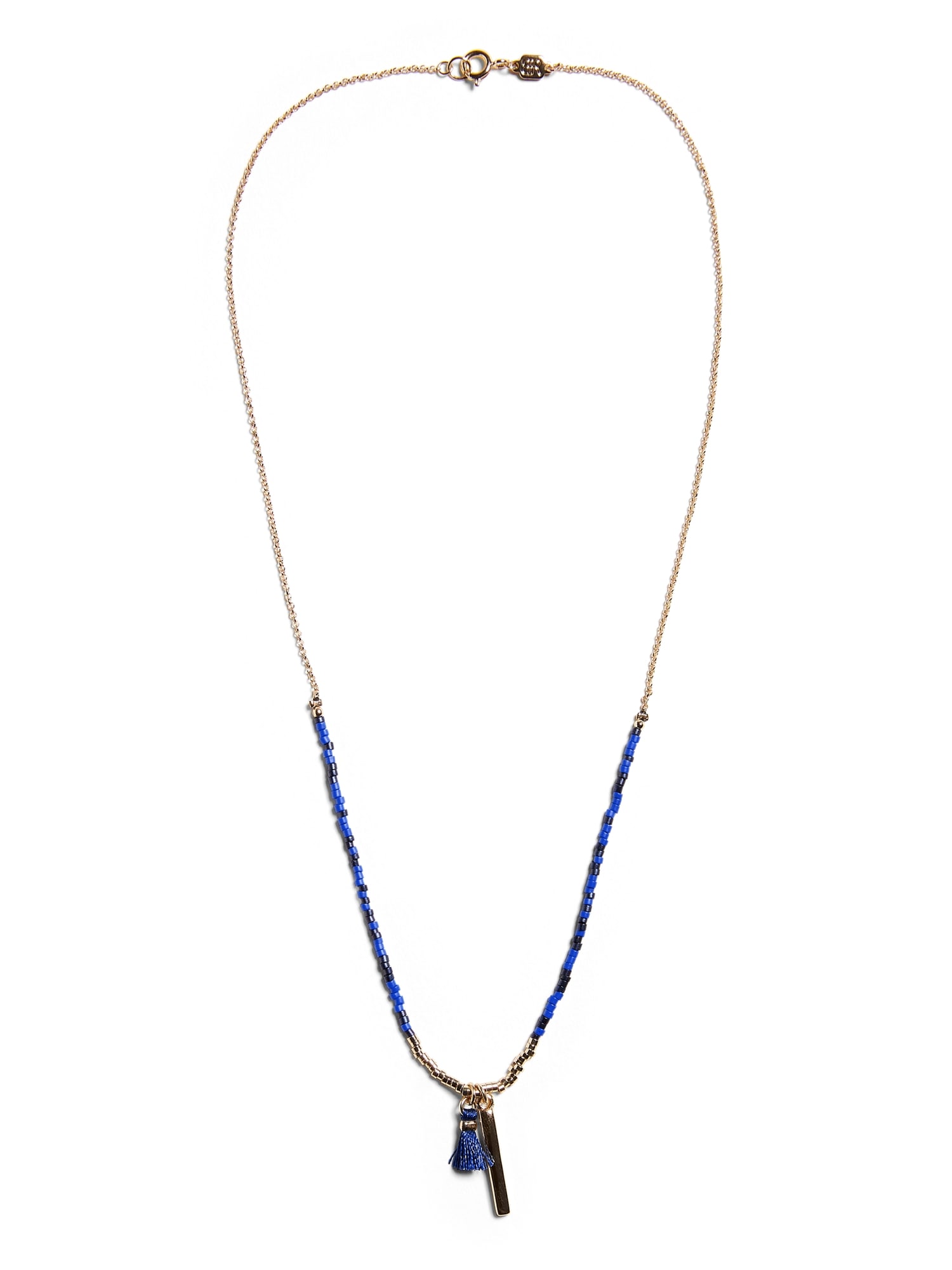 Blue Mini Tassel Necklace