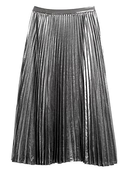 Metallic pleated hotsell skirt petite