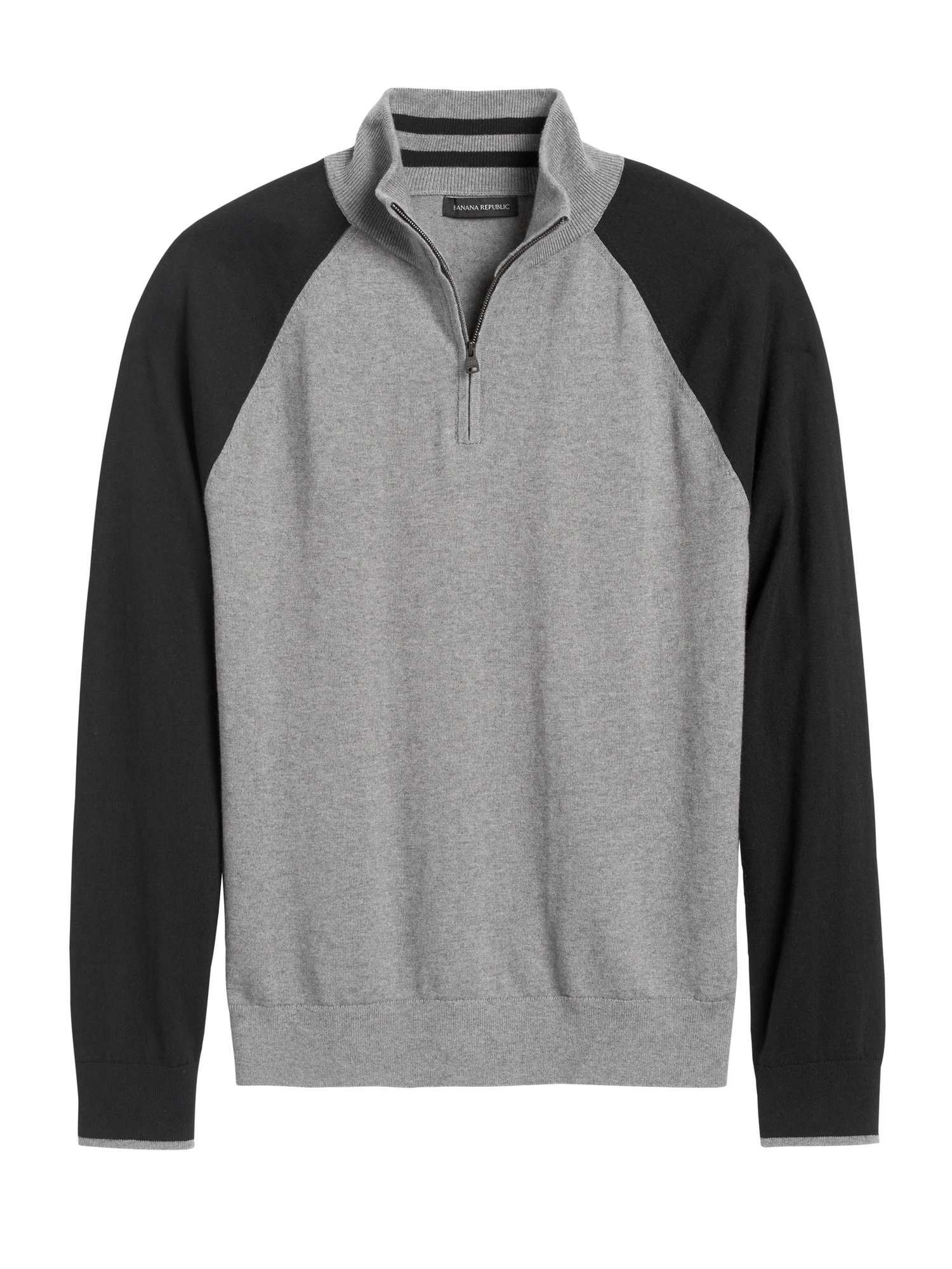 Cotton Cashmere Half-Zip Sweater | Banana Republic