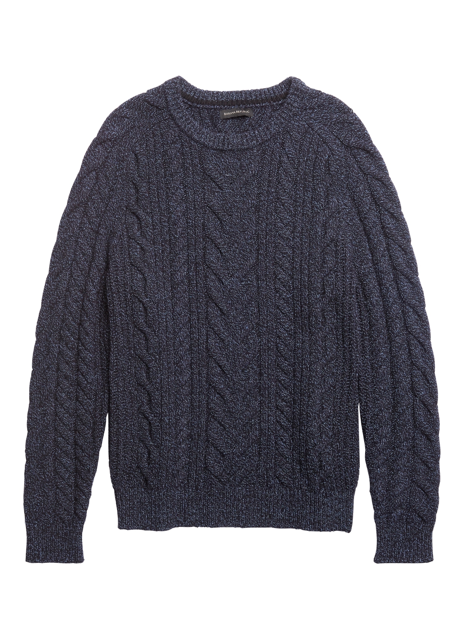 Wool-Blend Cable-Knit Sweater | Banana Republic