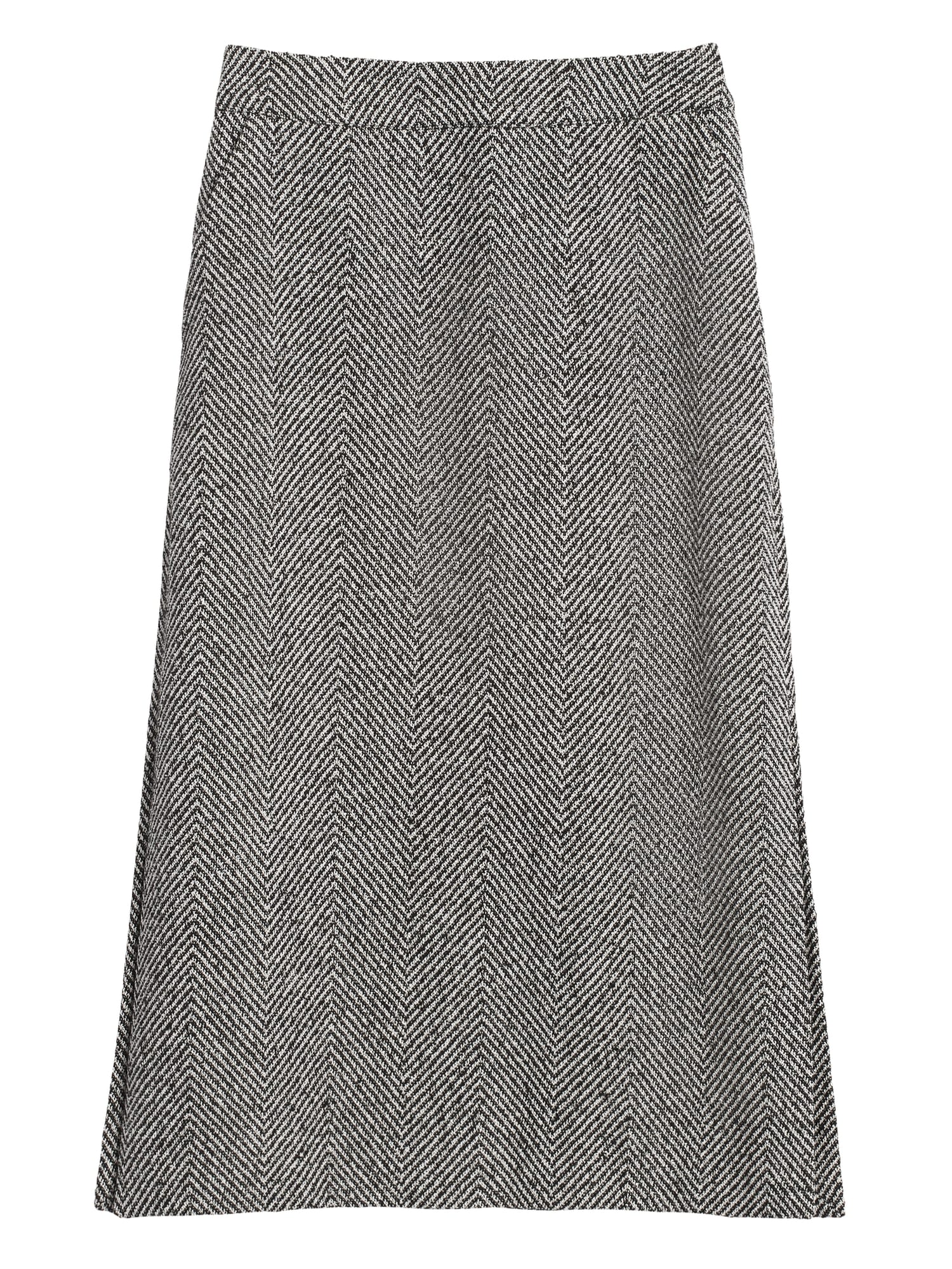 Herringbone Midi Pencil Skirt
