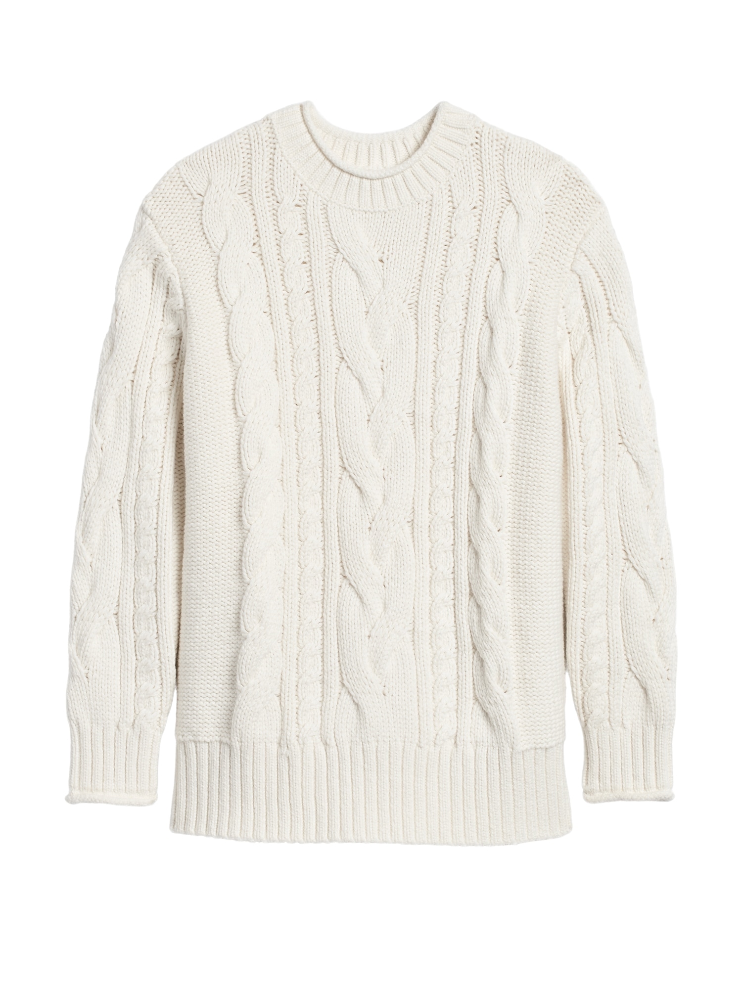 Boxy Cable-Knit Sweater