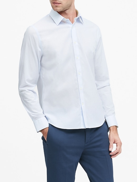 Untucked Slim-Fit Non-Iron Dress Shirt | Banana Republic Untucked Slim-Fit Non-Iron Dress Shirt | Banana Republic
