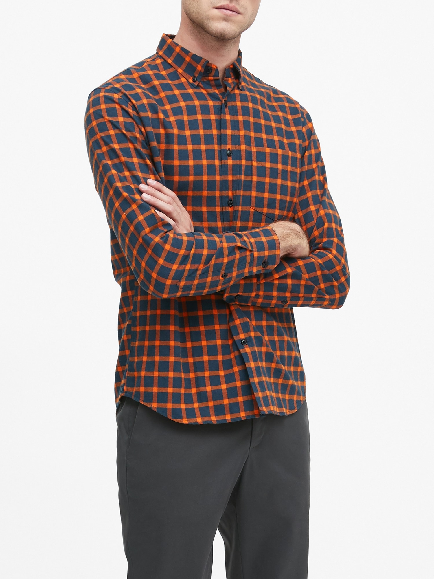 Untucked Standard-Fit Flannel Shirt