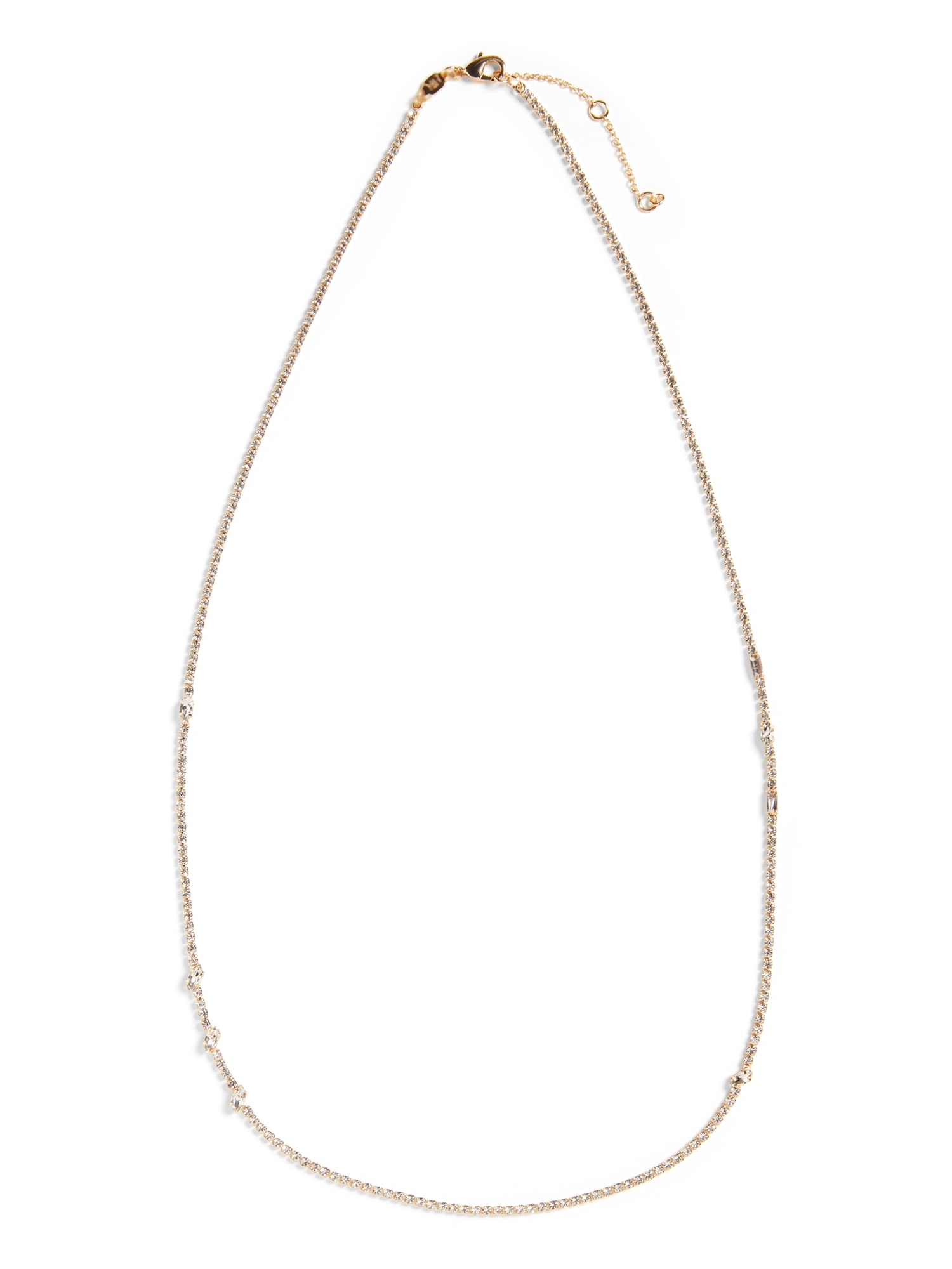 Banana Republic Womens Big Rhinestones Necklace Chain