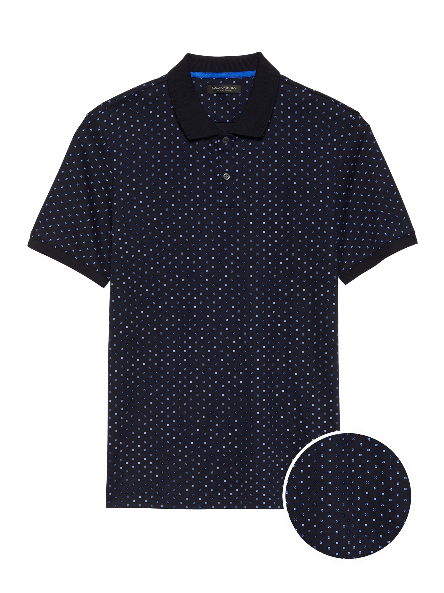 Luxury-Touch Printed Polo