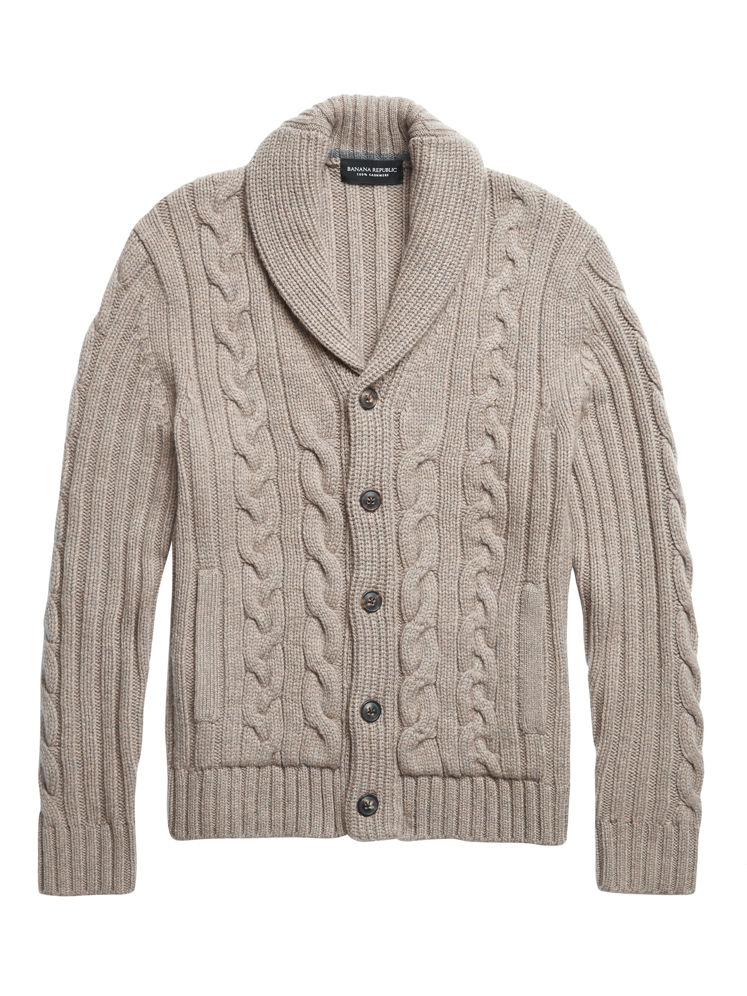 Cashmere Cable-Knit Cardigan Sweater