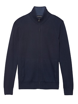 Cotton Cashmere Sweater Jacket | Banana Republic