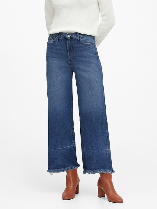 High-Rise Wide-Leg Crop Jean
