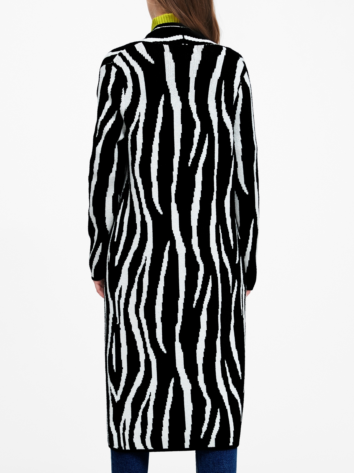 Zebra Duster Cardigan Sweater