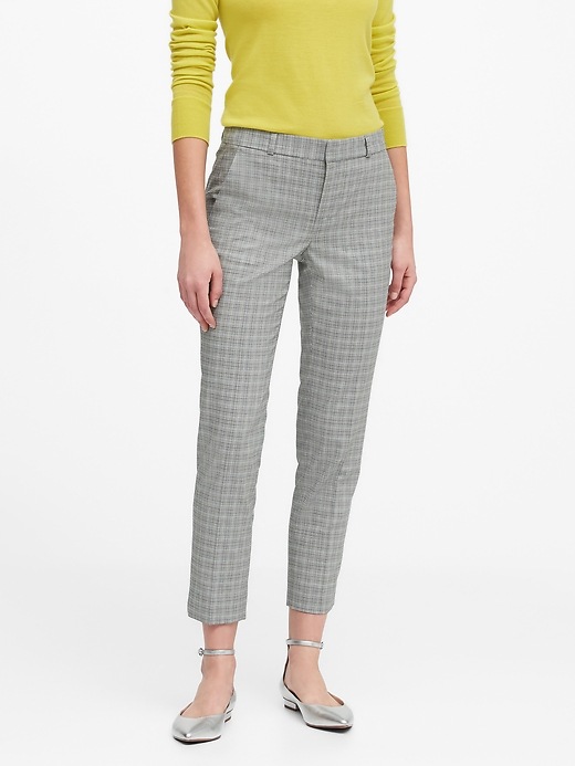 Banana Republic Avery Straight-Fit Plaid Ankle Pant - 5183290020001