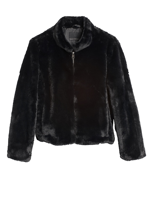 Petite Faux Fur Bomber Jacket