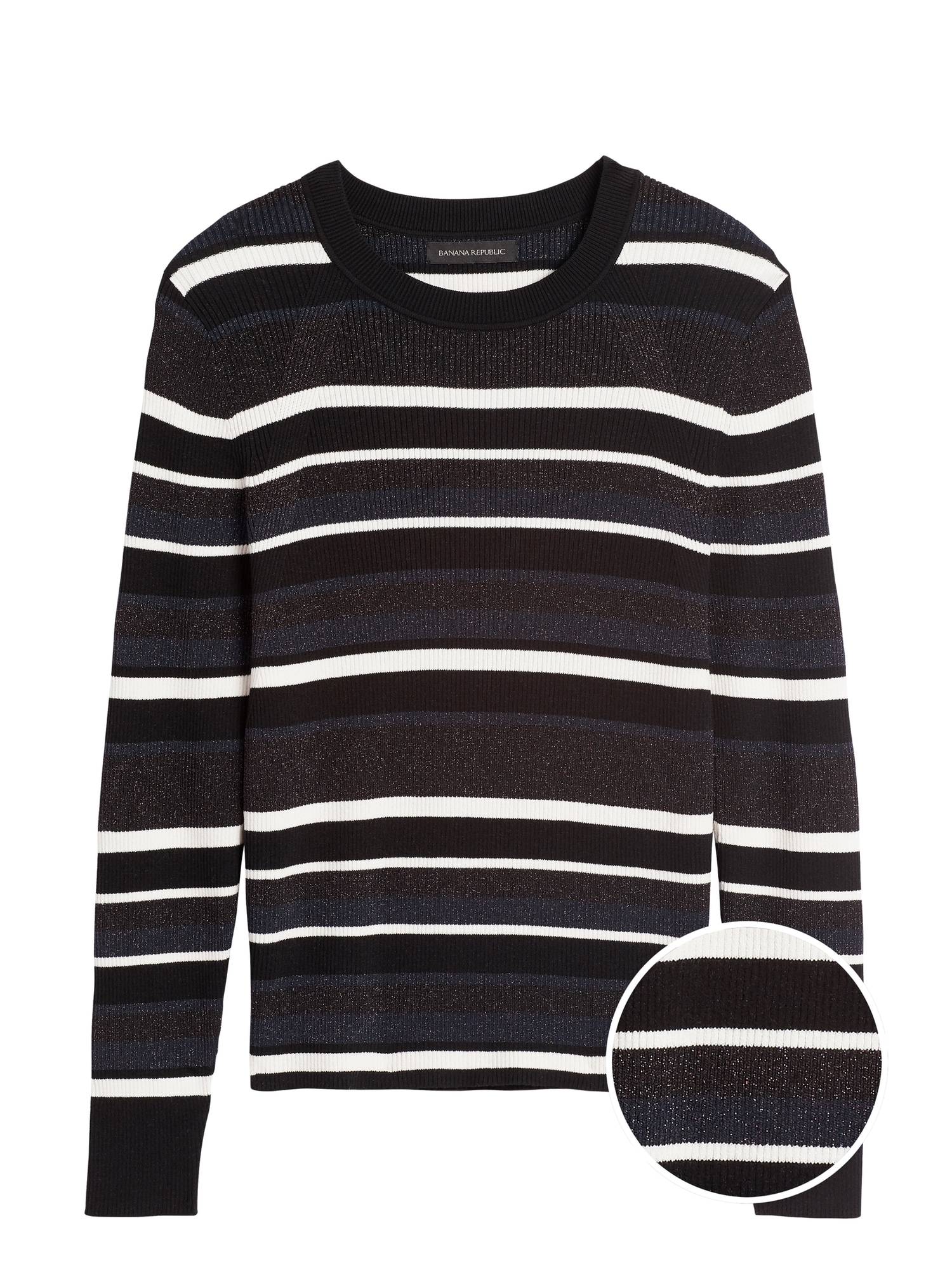 Metallic Stripe Sweater Top