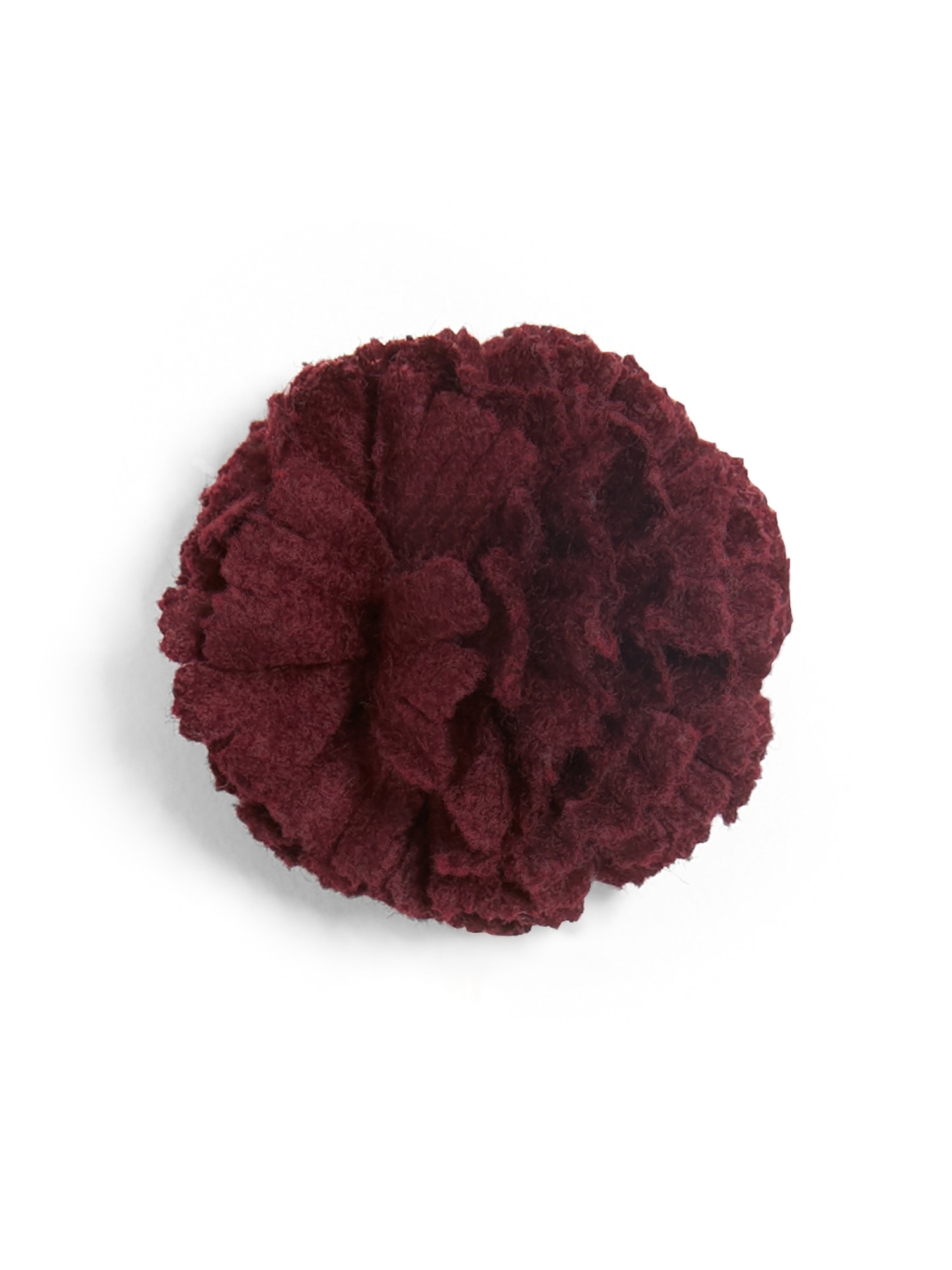 Large Burgundy Fabric Flower Pin