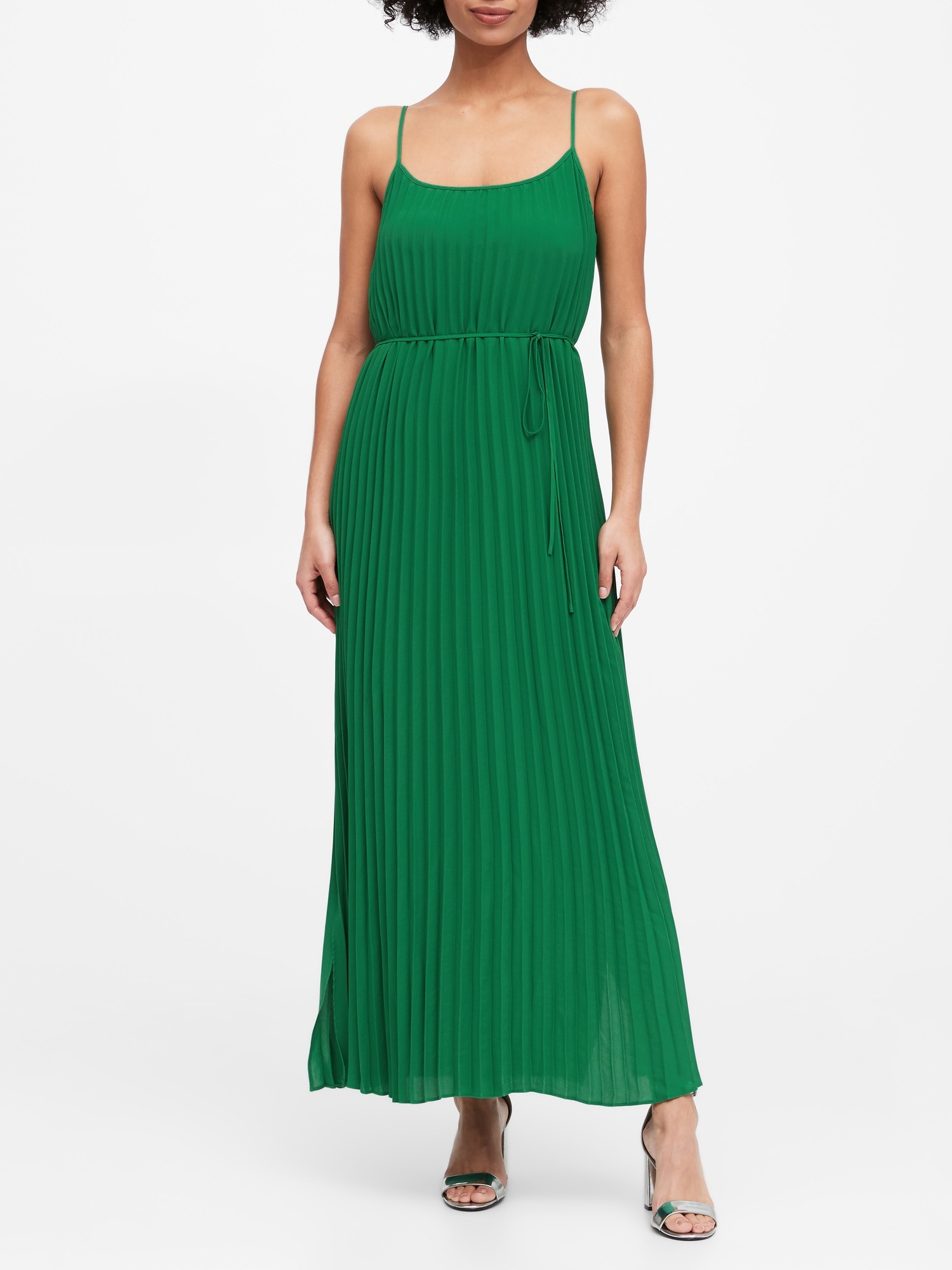 Petite pleated 2024 maxi dress