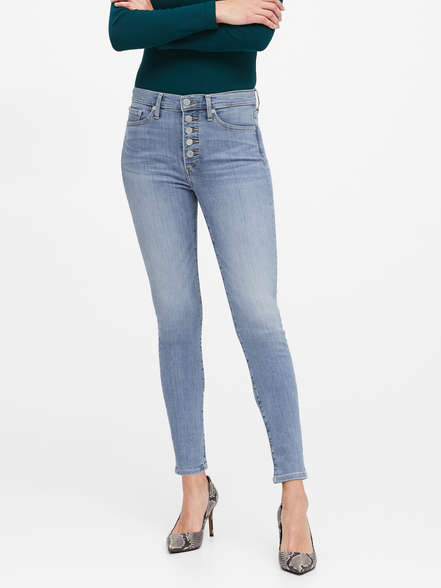 button fly jeans high waist
