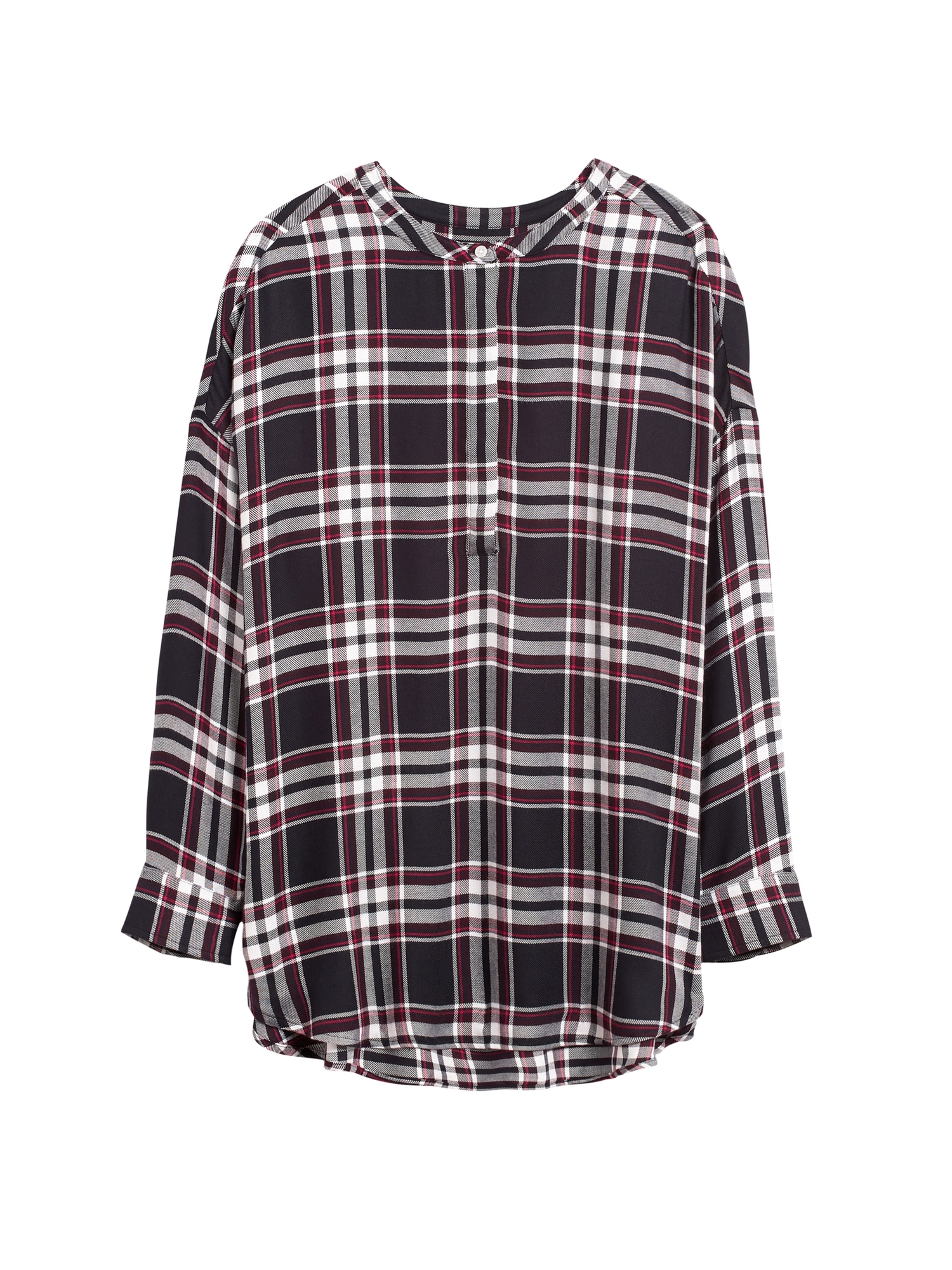 Oversized Flannel Tunic