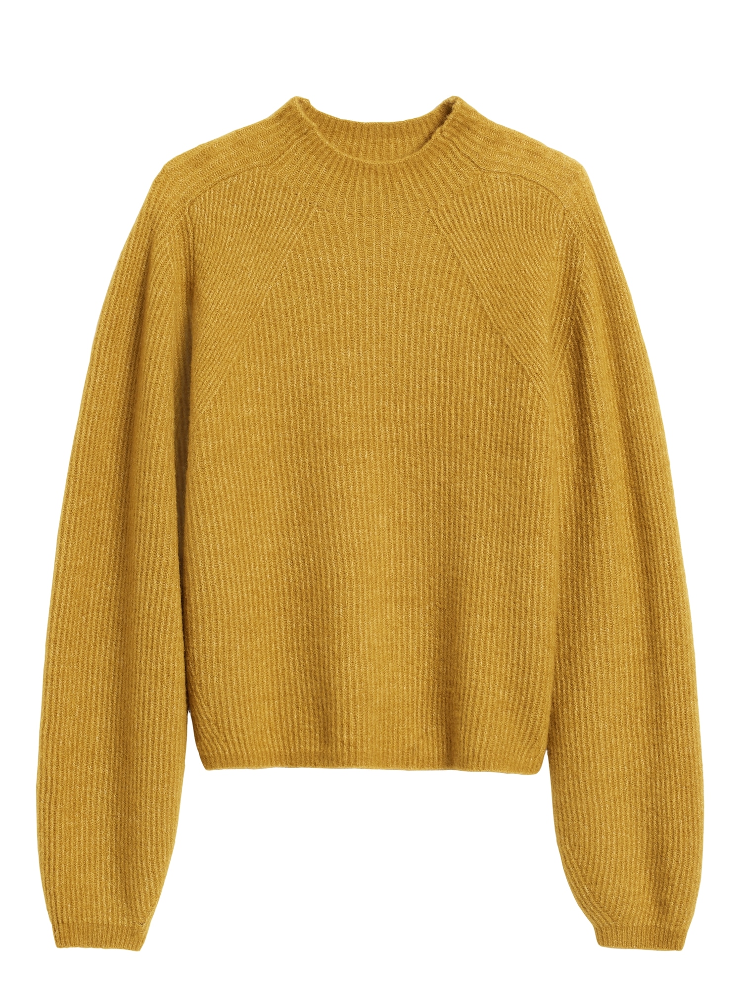 Aire Cropped Puff-Sleeve Sweater