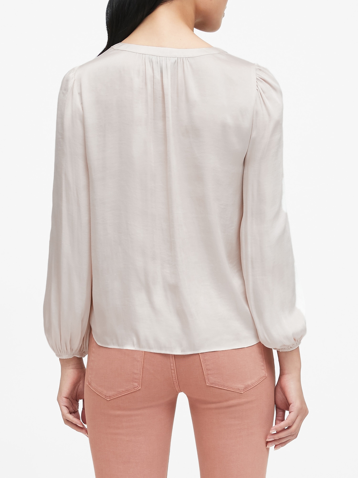 banana republic satin blouse